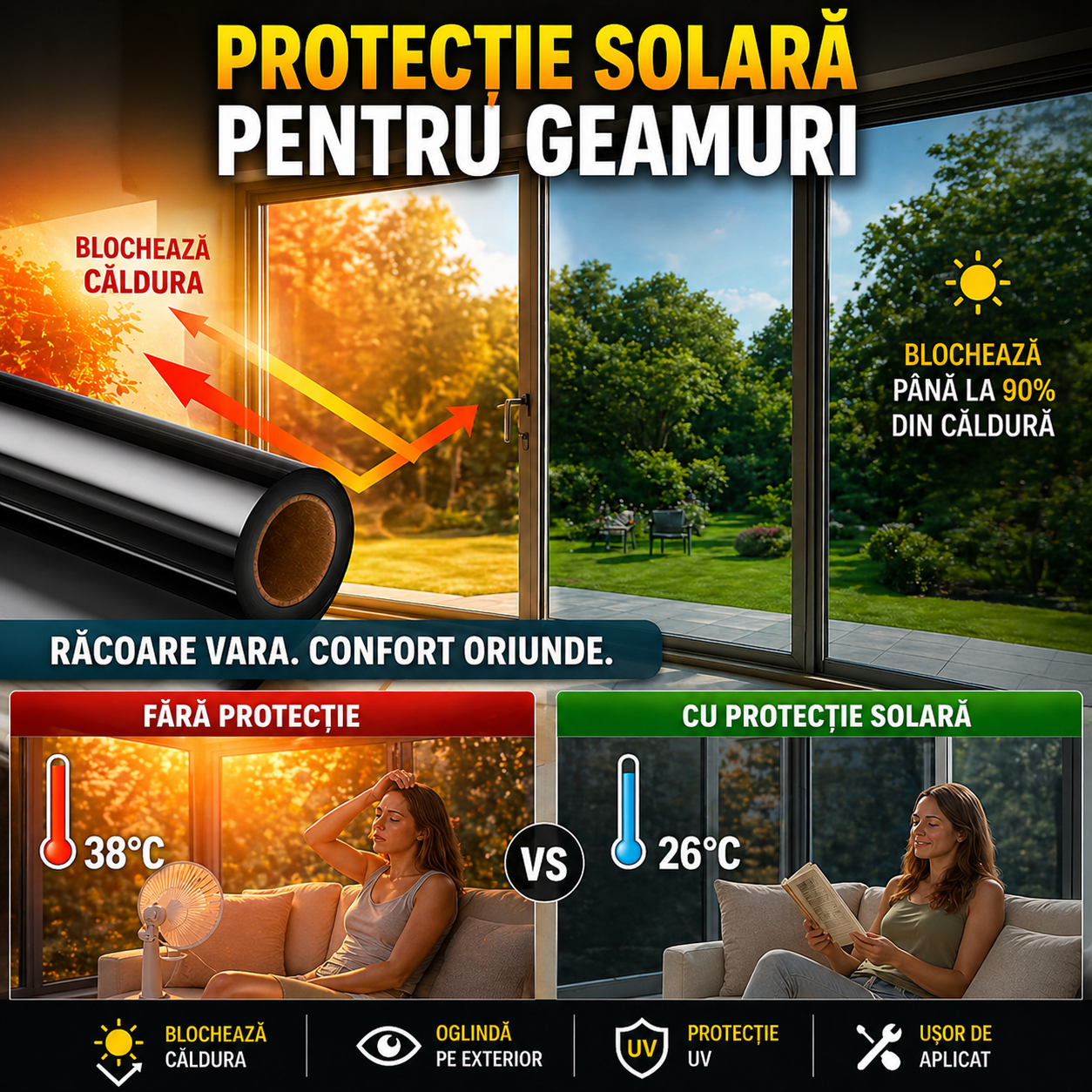 Banda Solară - Mai puțină căldură, mai mult confort zilnic